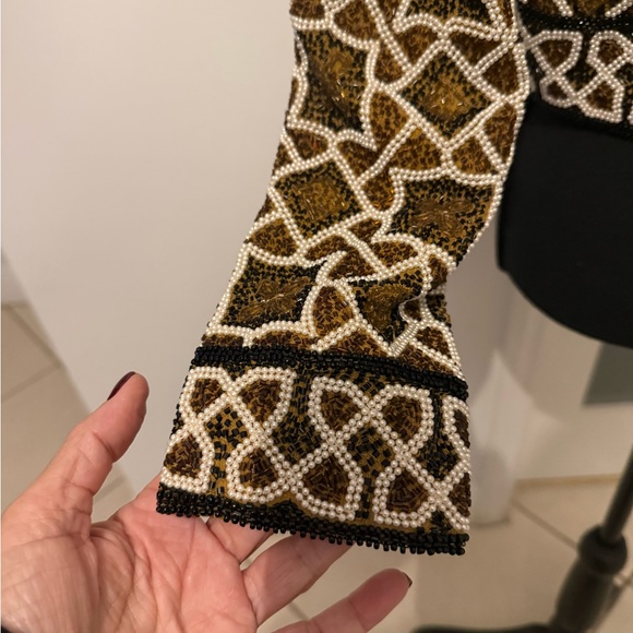 Black and Gold Animal Print Blazer & Suit Jacket - Picture 6 of 9